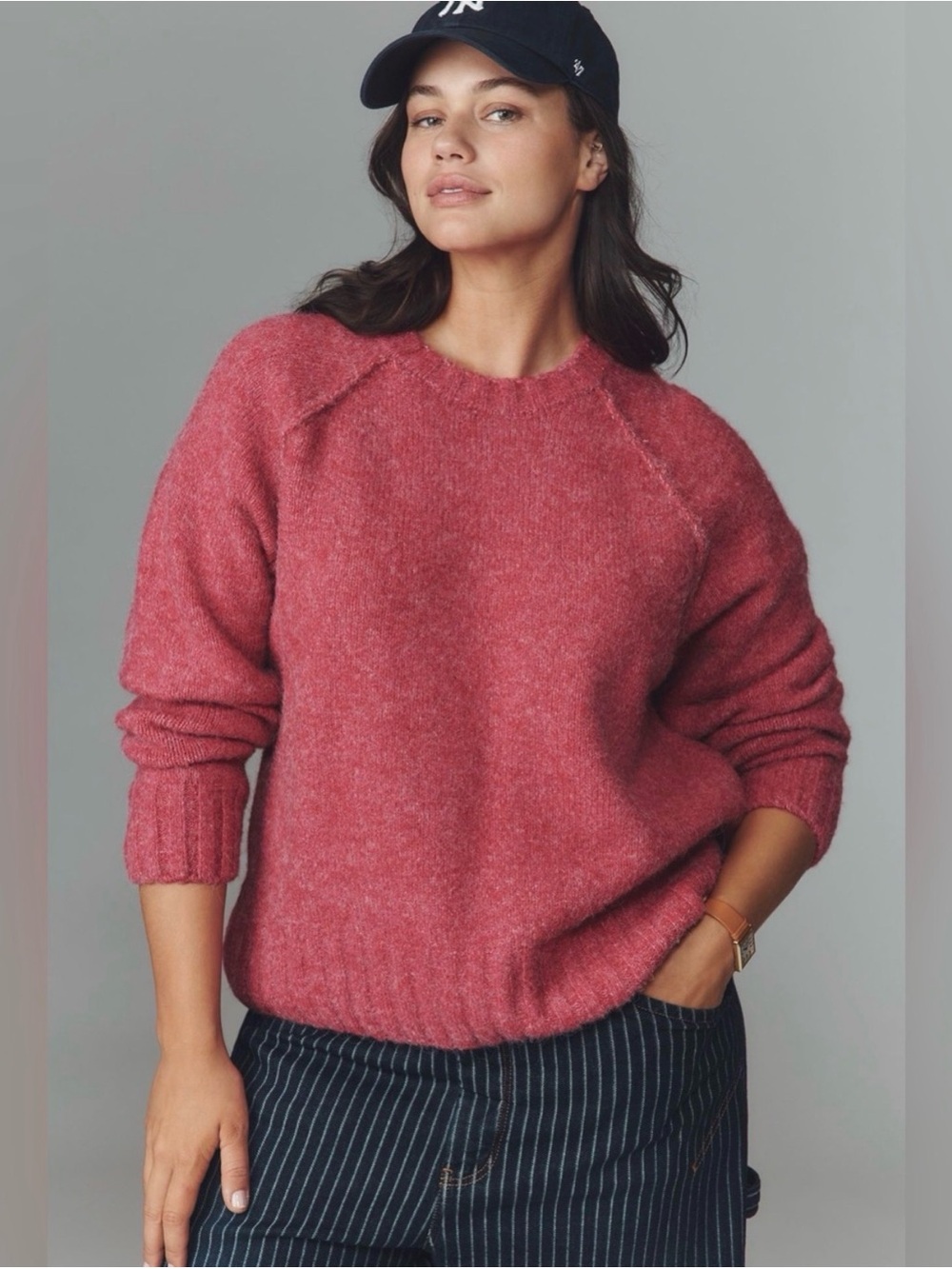 By Anthropologie Cline Chunky Crew-Neck Sweater Size Small